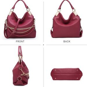 Elegant Burgundy Women's Handbag (NEW)